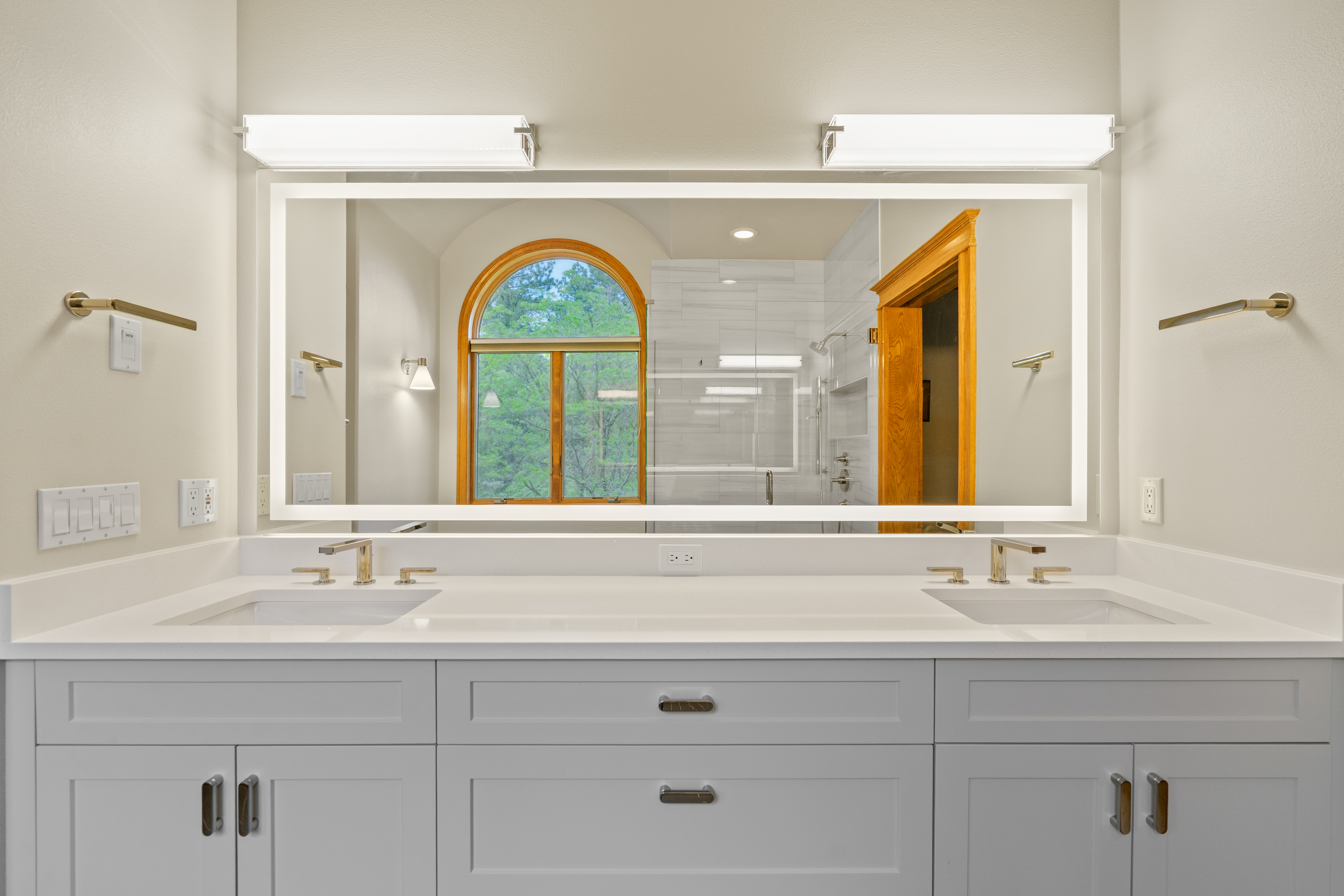 White Double Vanity