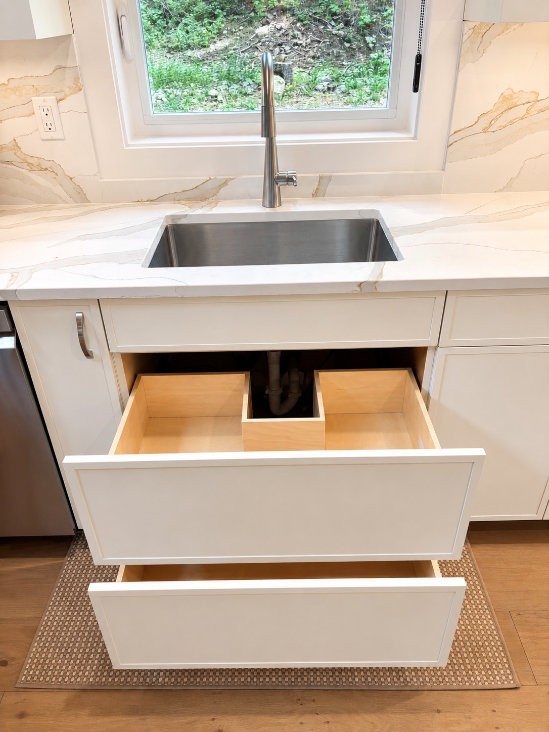 White micro Shaker Kitchen detail 4