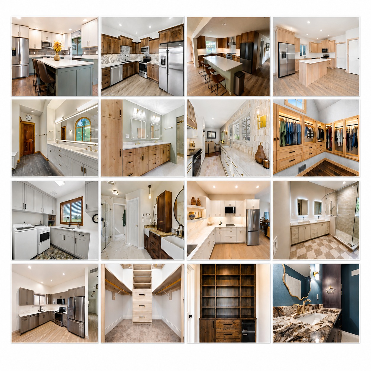 Luxury kitchen with black island and custom cabinetry
