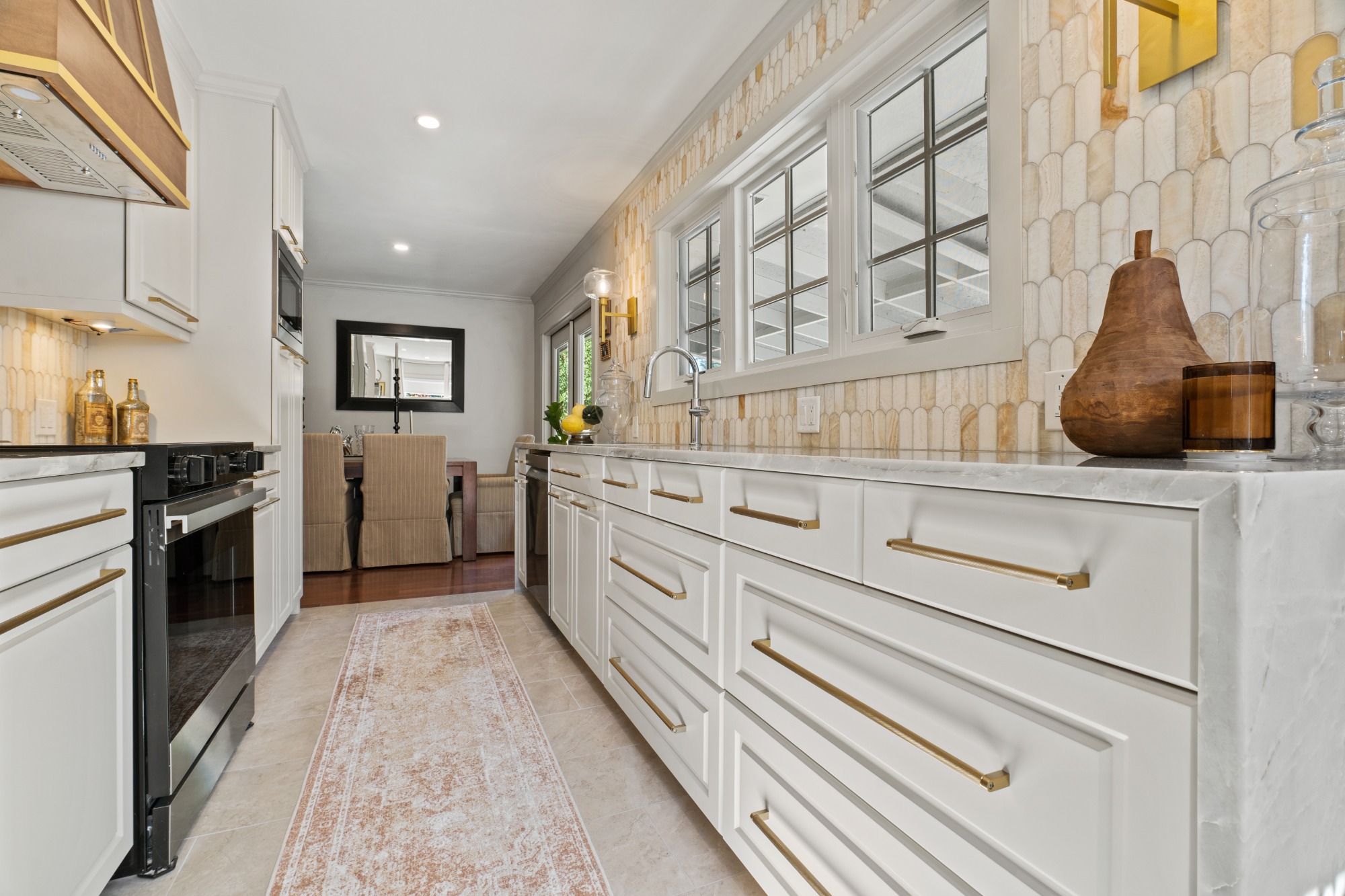 White Galley Kitchen detail 2
