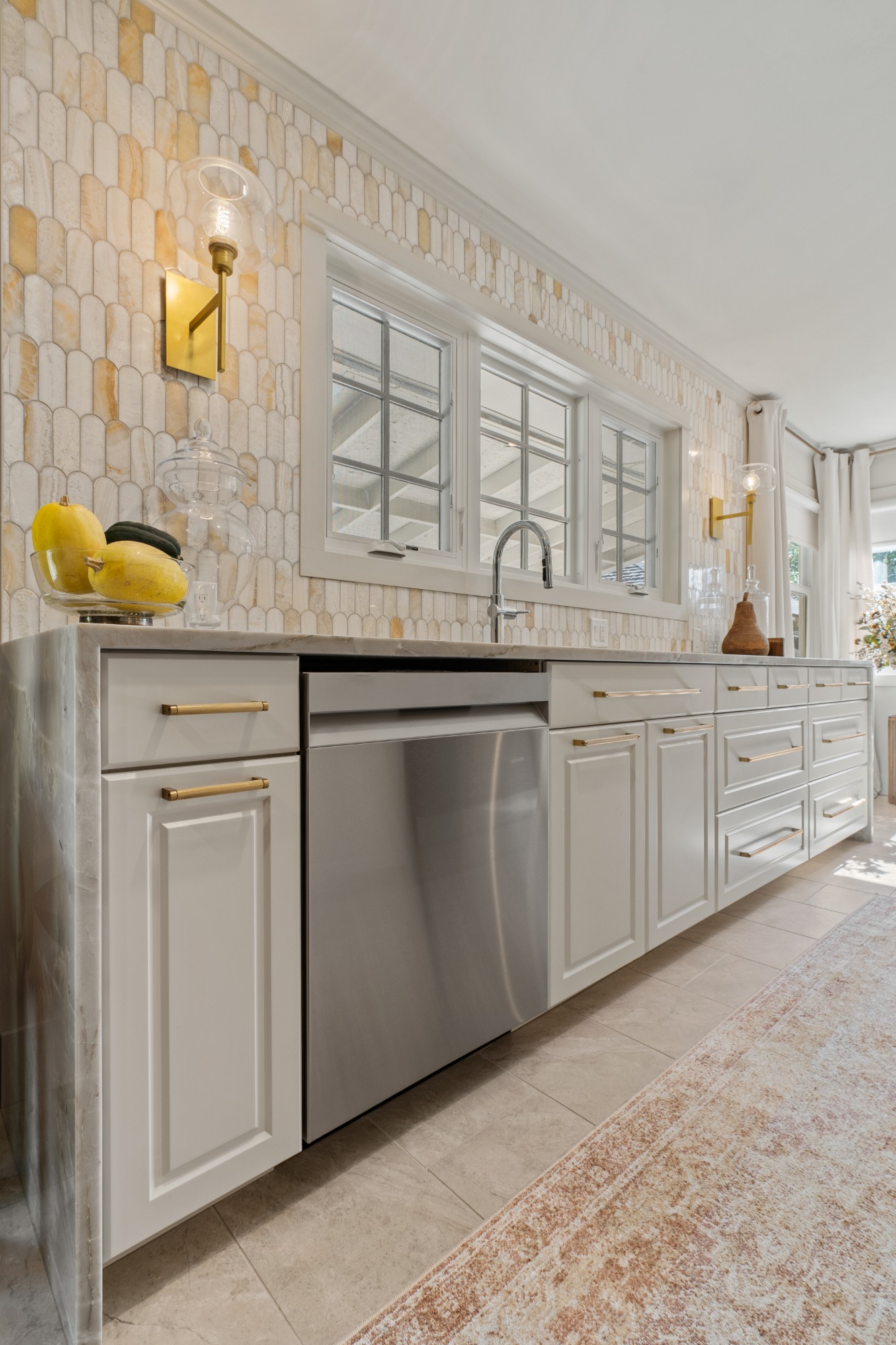 White Galley Kitchen detail 3