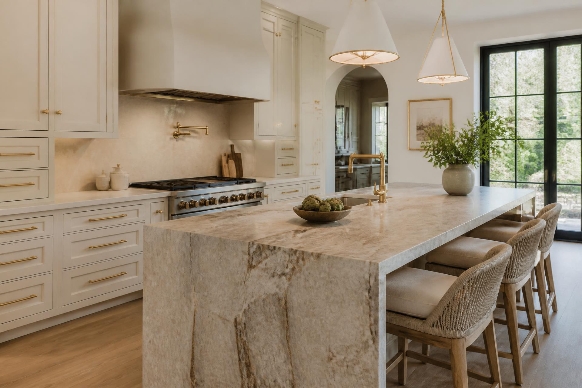 Greige L-Shaped Kitchen